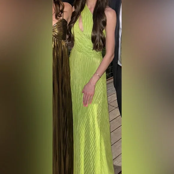 strapless open back dress Olympia Single Shoulder Pleated Maxi Dress main image 1